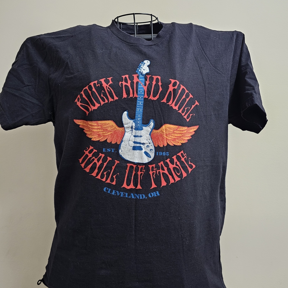 Black Rock and Roll Hall of Fame T-Shirt Cleveland, Ohio - Large